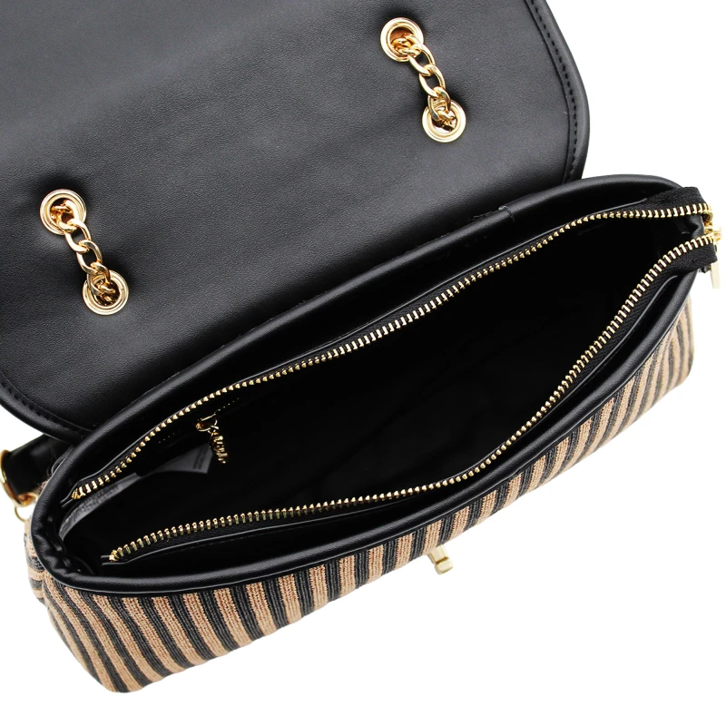 VALENTINO - Borsa nera e cuoio in tessuto - vbs9pu09