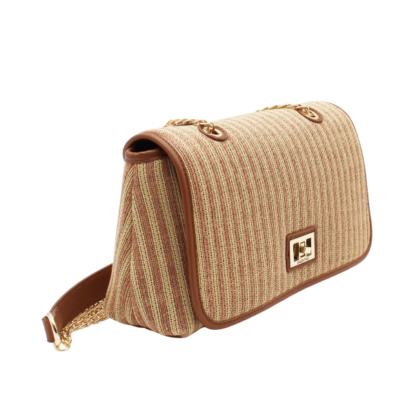 VALENTINO - Borsa beige e cuoio in tessuto - vbs9pu09