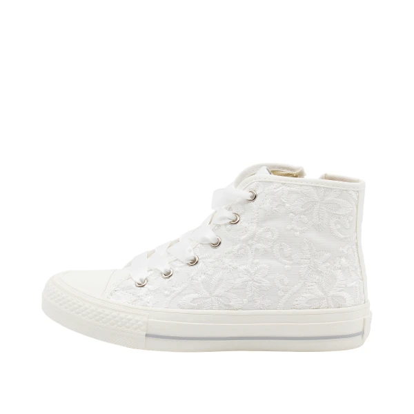 GAELLE - Sneakers bianca ricamata - gv0015t