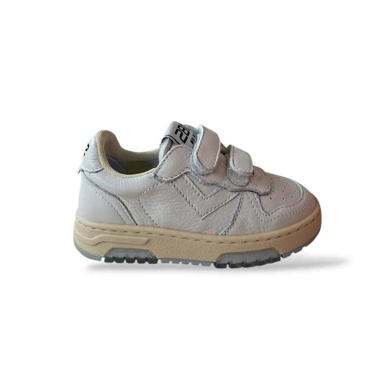 2B12 - Sneakers bianca in pelle con velcro - minihyper-052