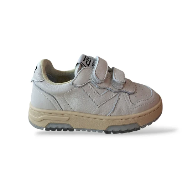 2B12 - Sneakers bianca in pelle con velcro - minihyper-052