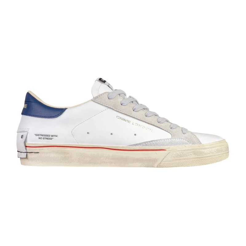 CRIME LONDON - Sneakers bianca con riporto blu - 19055pp8.10
