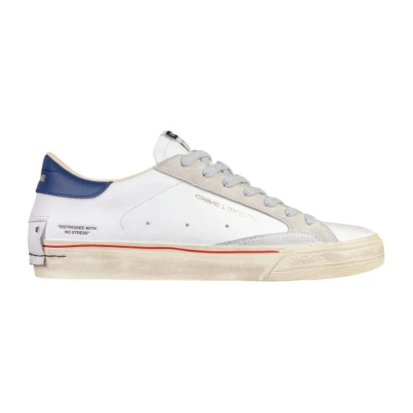 CRIME LONDON - Sneakers bianca con riporto blu - 19055pp8.10