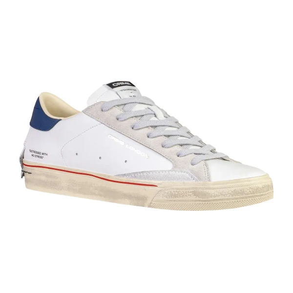 CRIME LONDON - Sneakers bianca con riporto blu - 19055pp8.10