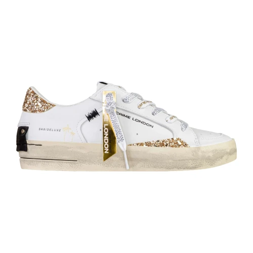 CRIME LONDON - Sneakers bianca e oro - 29102pp8.10