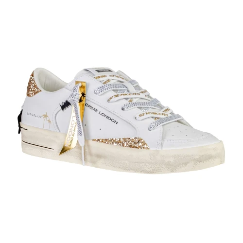 CRIME LONDON - Sneakers bianca e oro - 29102pp8.10 2