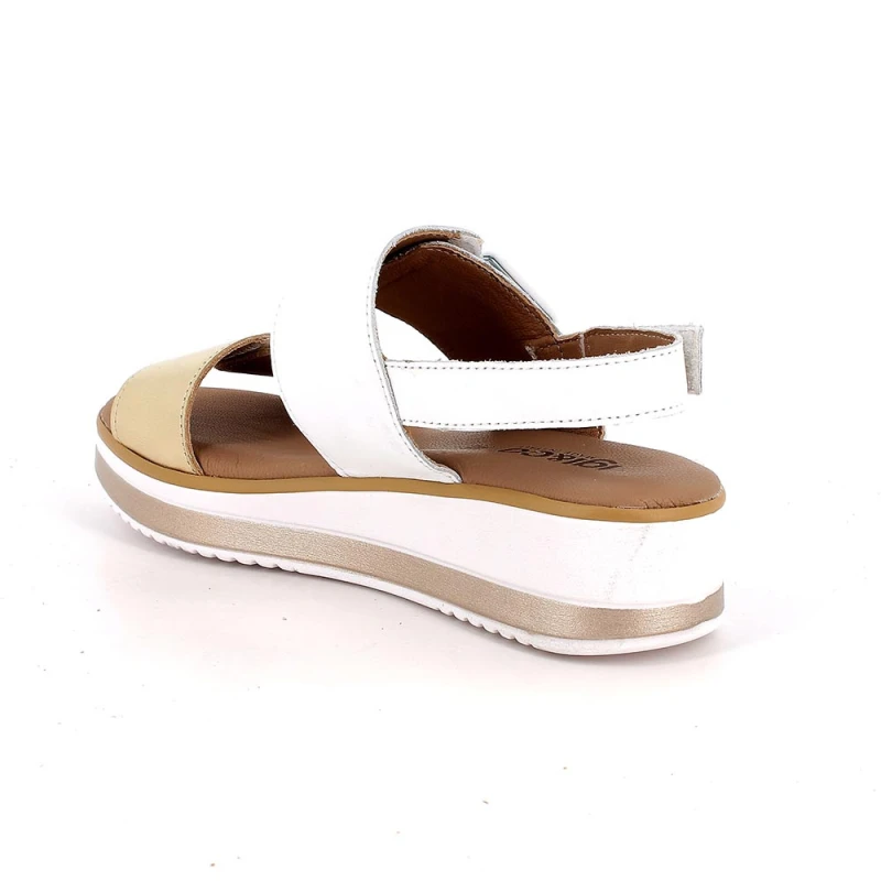 IGI&CO - Sandalo bianco e oro con zeppa - 1186533