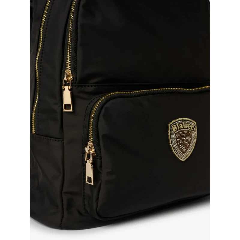 BLAUER - Zaino nero con logo strass - s6freya01/twe