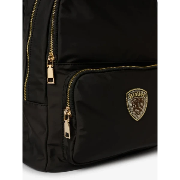 BLAUER - Zaino nero con logo strass - s6freya01/twe