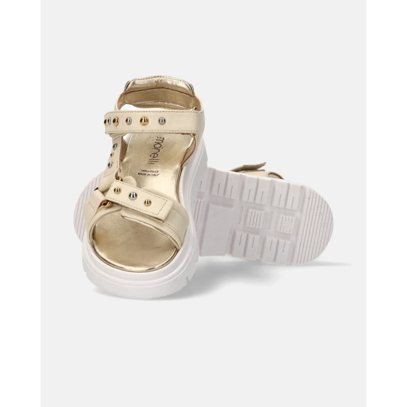 MORELLI - Sandalo beige con borchiette - m4a2-53371-0092b176
