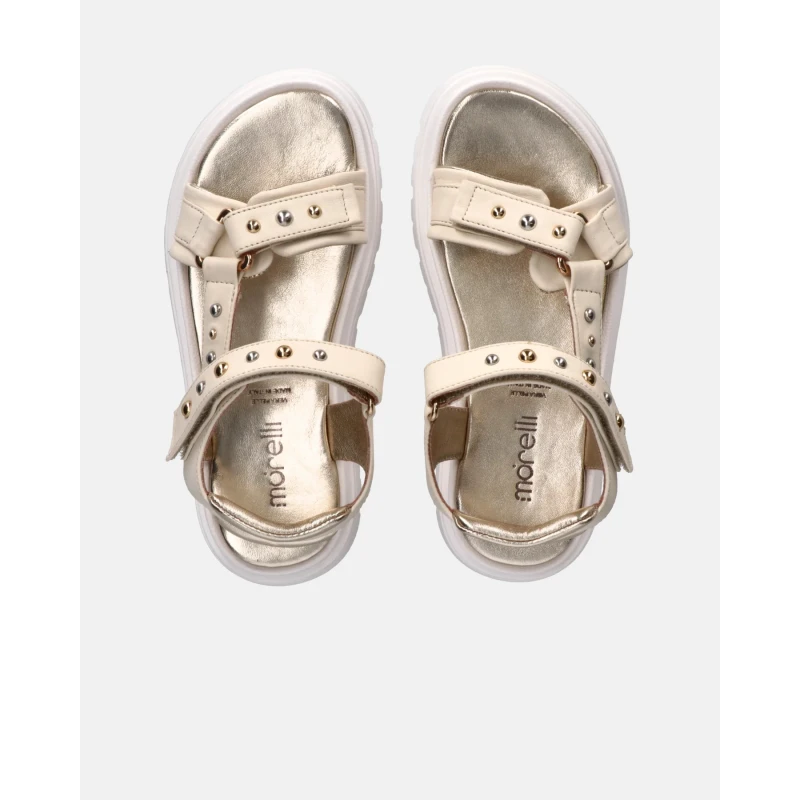 MORELLI - Sandalo beige con borchiette - m4a2-53371-0092b176