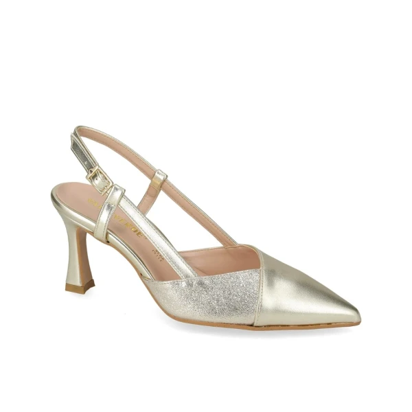 VALLEVERDE - Decollete slingback platino - 19105