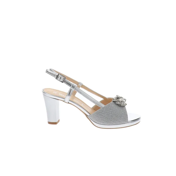 VALLEVERDE - Sandalo argento con strass - 28341