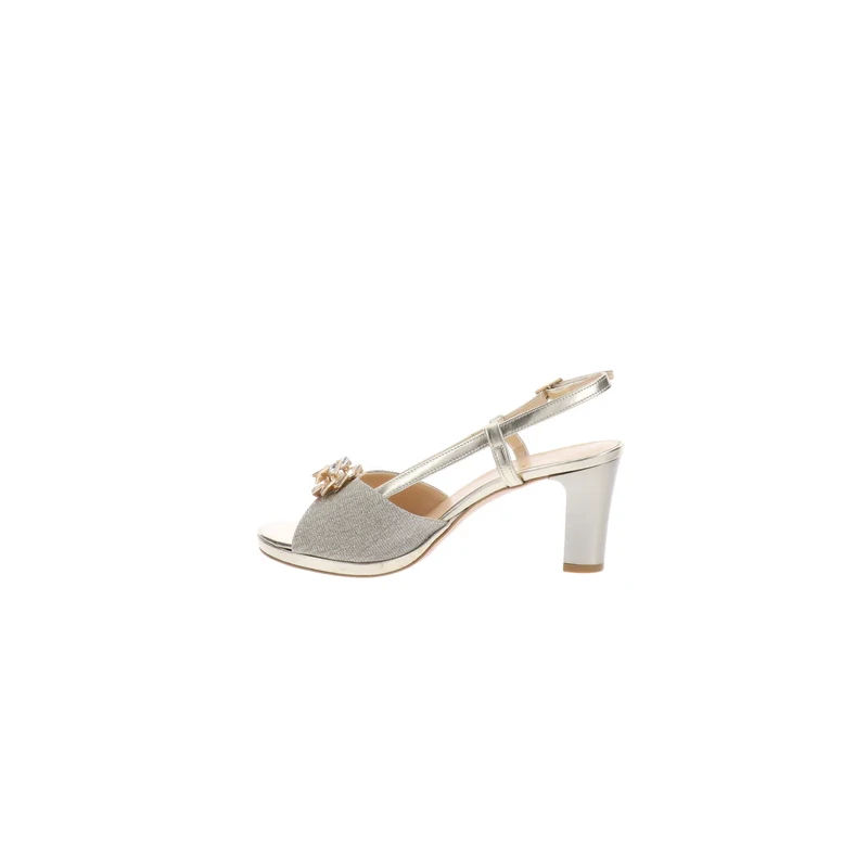 VALLEVERDE - Sandalo argento con strass - 28341