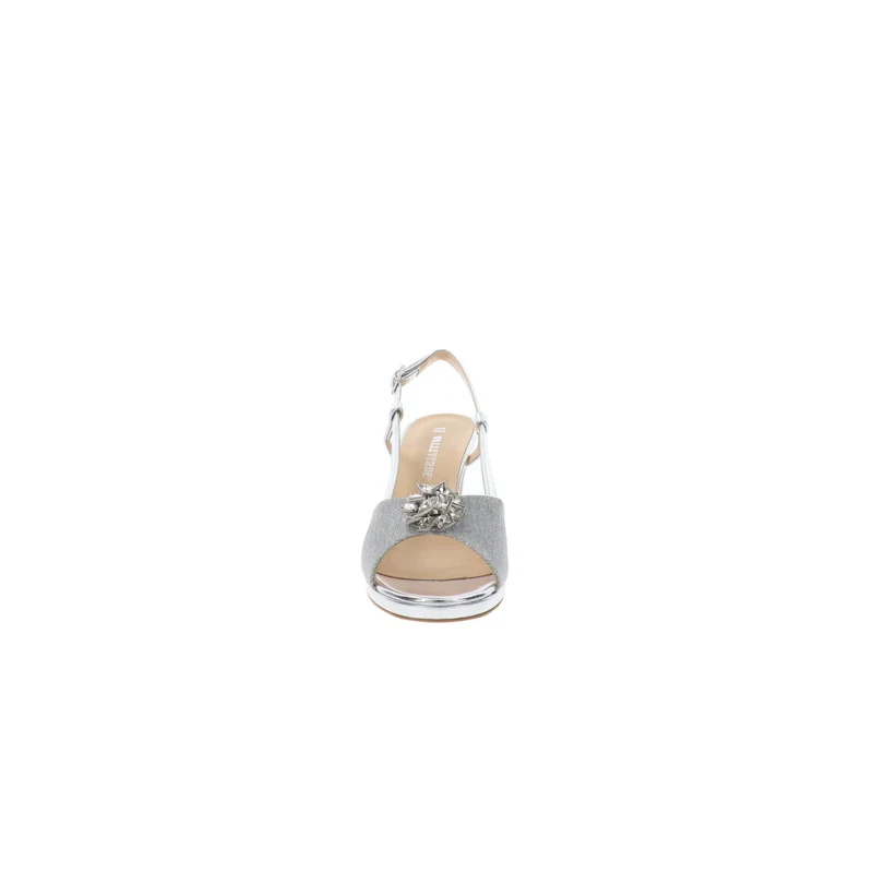 VALLEVERDE - Sandalo argento con strass - 28341