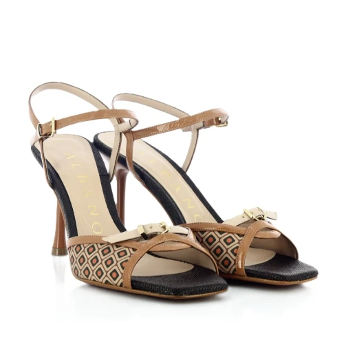 ALBANO - Sandalo cuoio in vernice fantasia - 5566 2