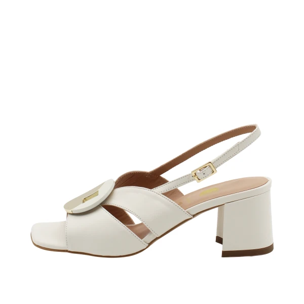 ANDREA PINTO - Sandalo off white con accessorio - 346