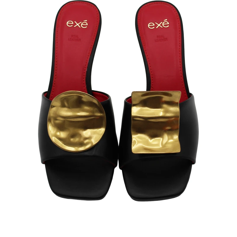 EXE' - Sandalo mule in pelle con accessorio - 