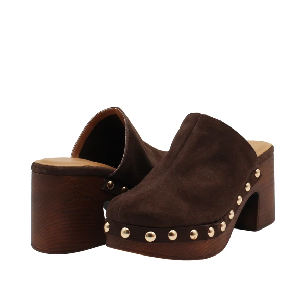 EXE' - Sandalo sabot marrone - 
