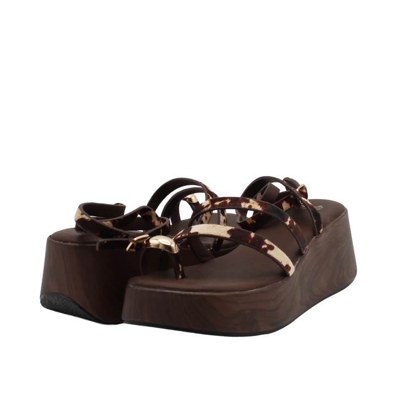 EXE' - Sandalo infradito in cavallino - 