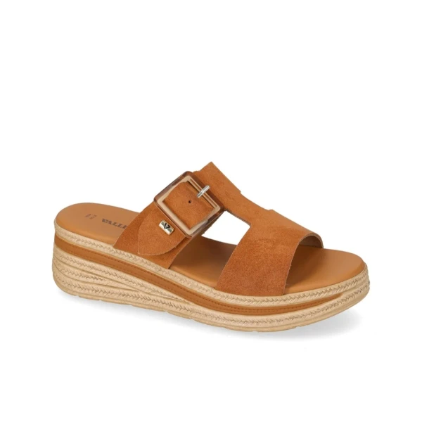 VALLEVERDE - Ciabatta cuoio con fibbia - 24310