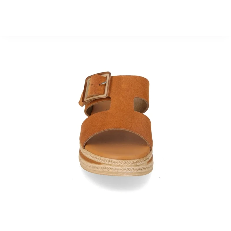 VALLEVERDE - Ciabatta cuoio con fibbia - 24310