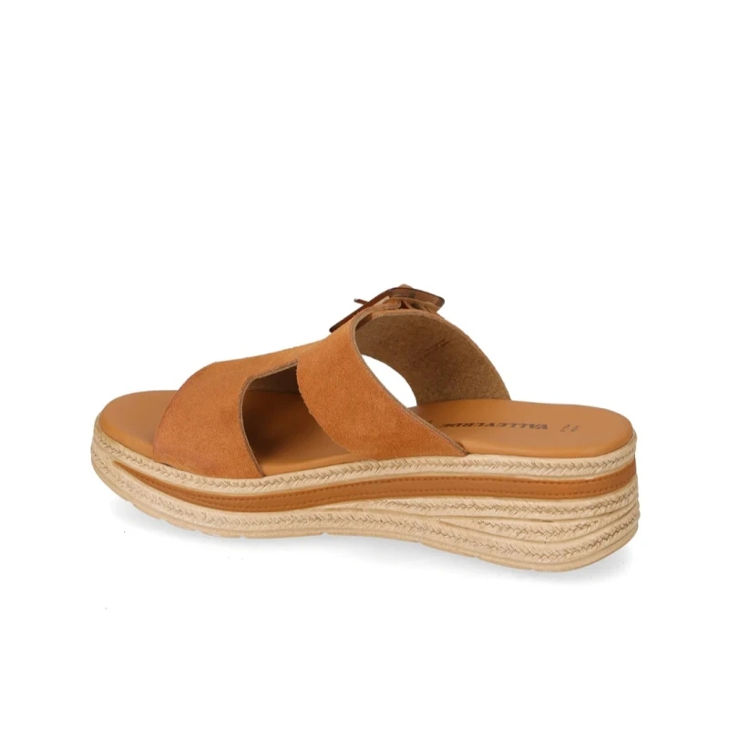 VALLEVERDE - Ciabatta cuoio con fibbia - 24310