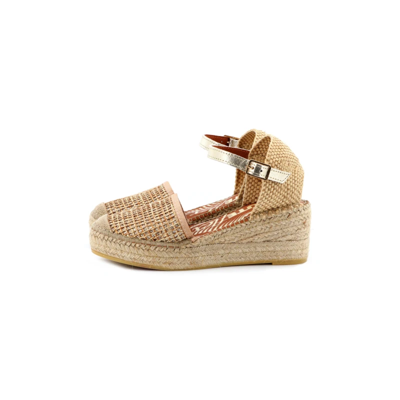 VIGUERA - Espadrillas oro in raffia - 