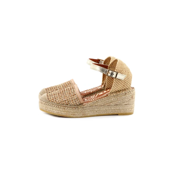 VIGUERA - Espadrillas oro in raffia - 