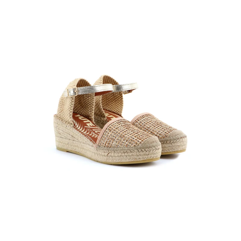 VIGUERA - Espadrillas oro in raffia - 