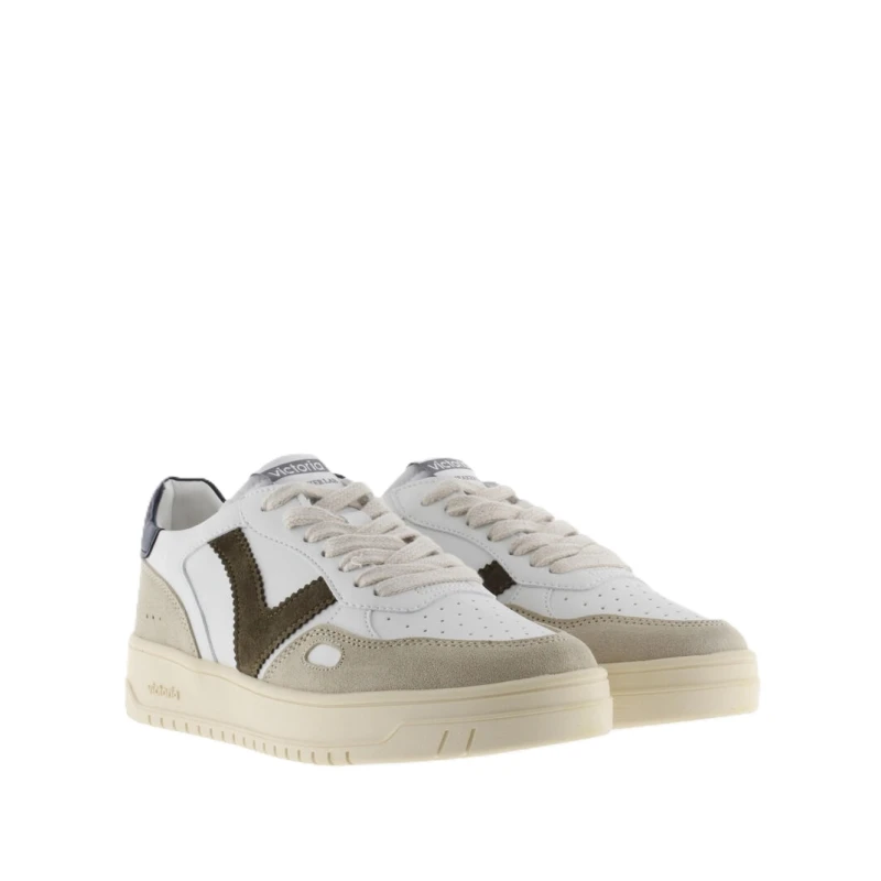 VICTORIA - Sneakers bianca con riporto verdone - 1257101