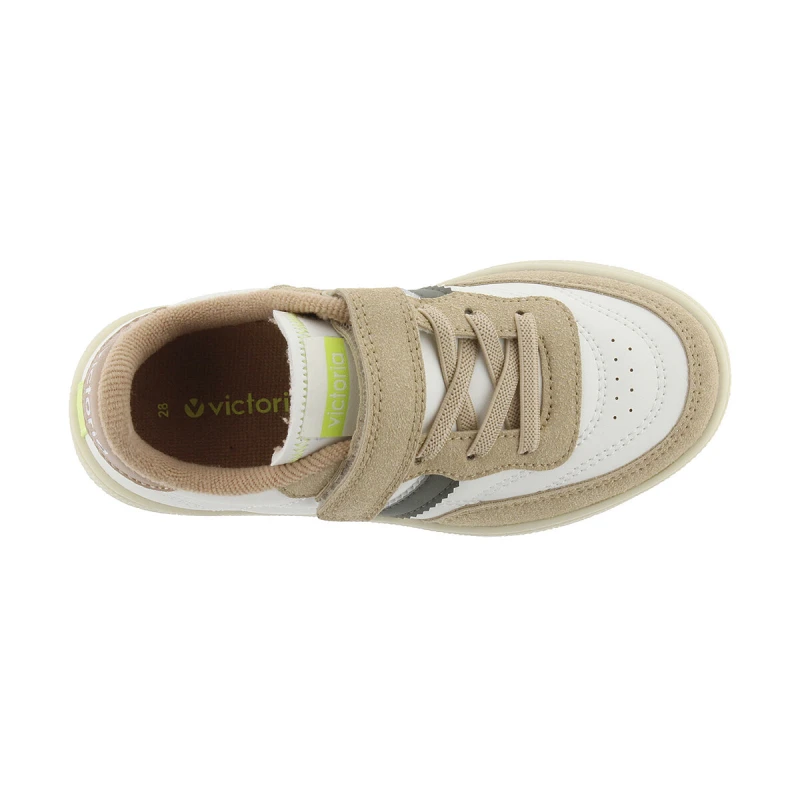 VICTORIA - Sneakers bianca e beige - 1256108