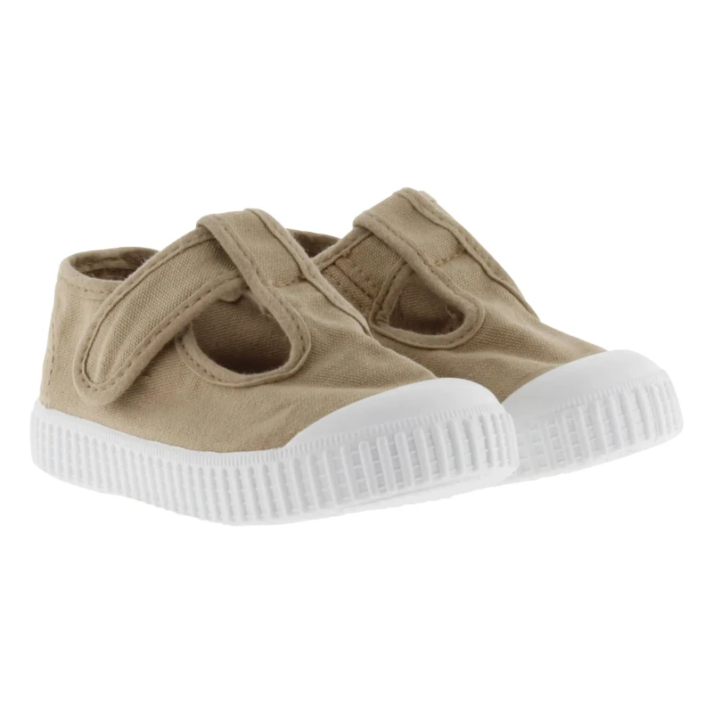 VICTORIA - Sneakers beige in tela - 136625
