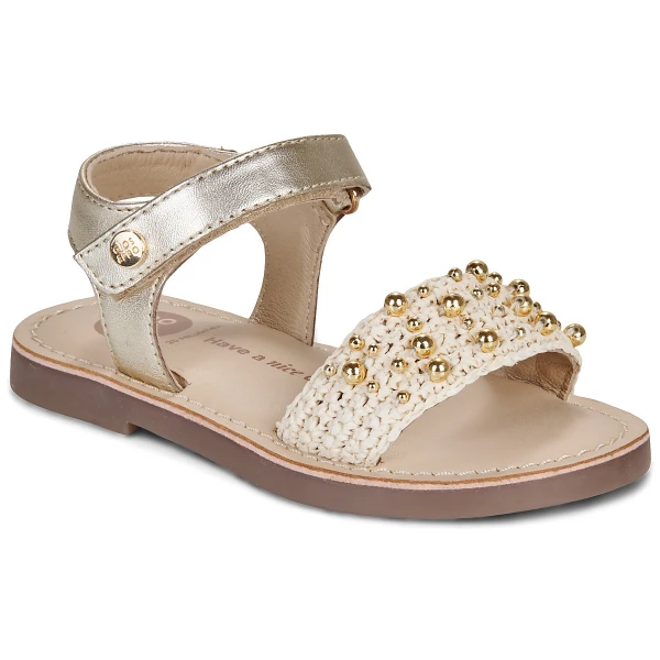GIOSEPPO - Sandalo beige e oro - 