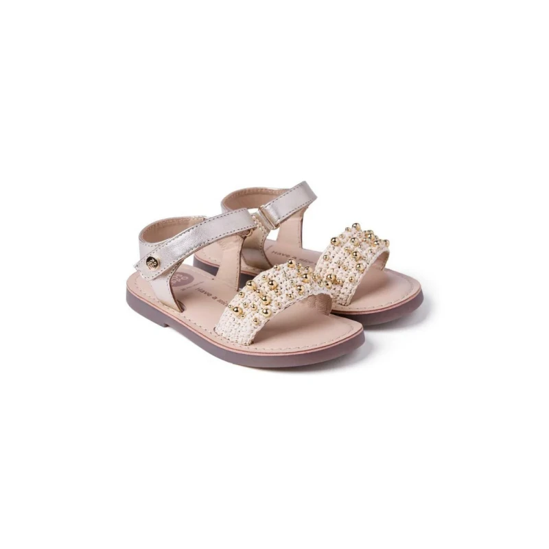 GIOSEPPO - Sandalo beige e oro - 