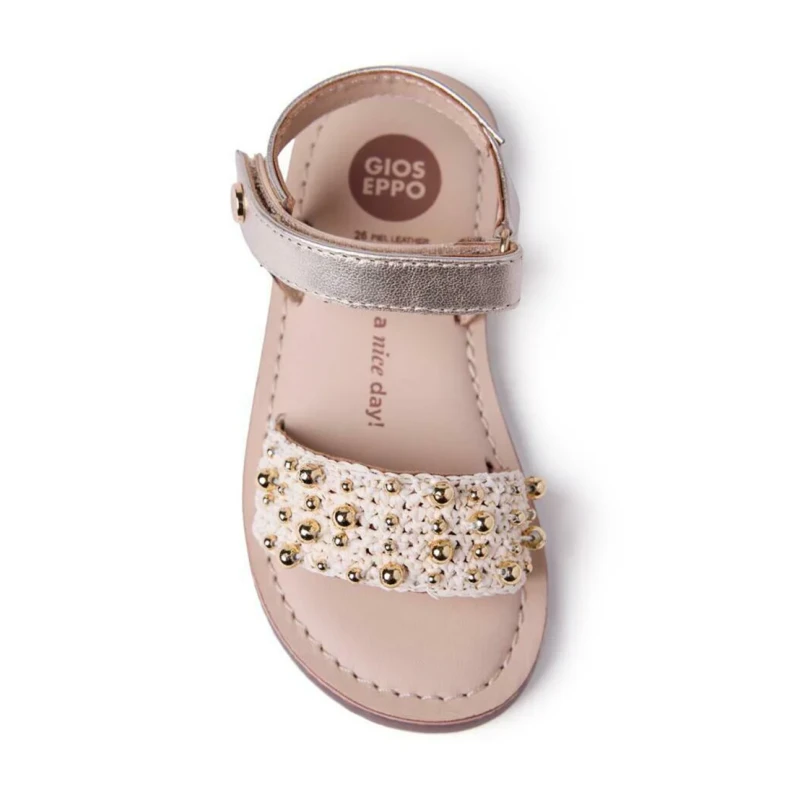 GIOSEPPO - Sandalo beige e oro - 