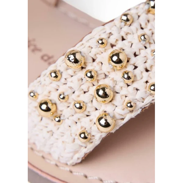 GIOSEPPO - Sandalo beige e oro - 