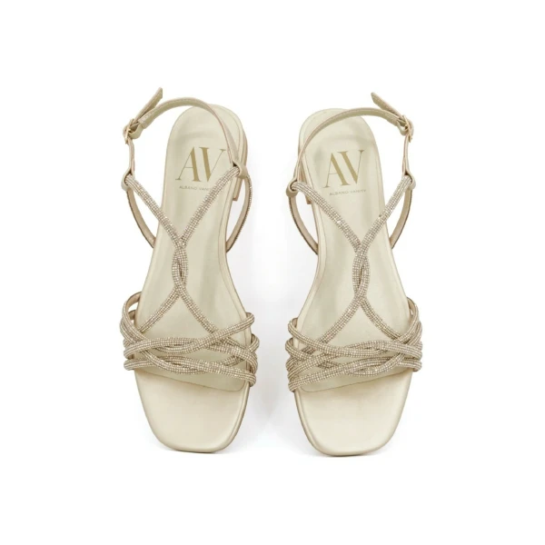 ALBANO VANITY - Sandalo platino con strass - av7034