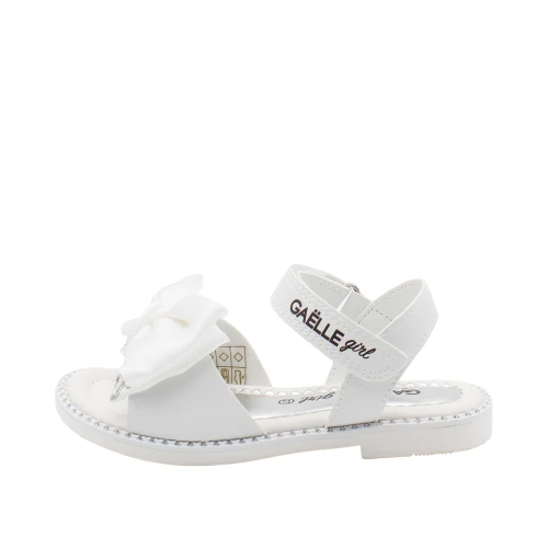 GAELLE - Sandalo bianco con fiocco - 