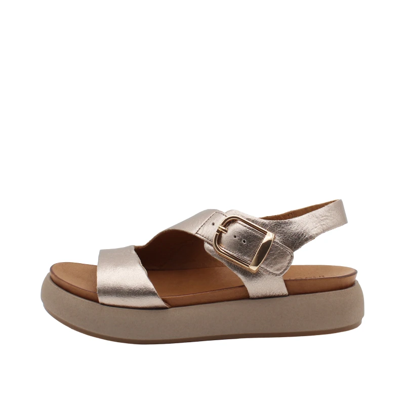 INUOVO - Sandalo bronzo con zeppa - a96064