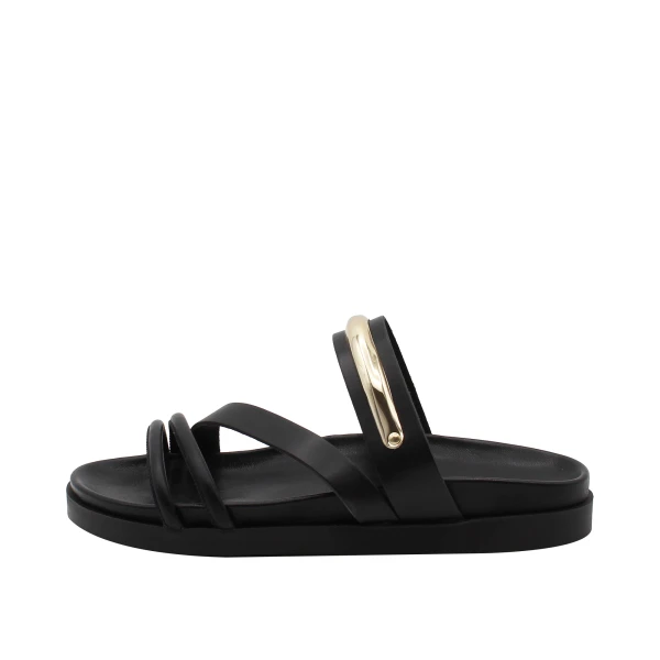 JEIDA - Ciabatta nera con applicazione - j905