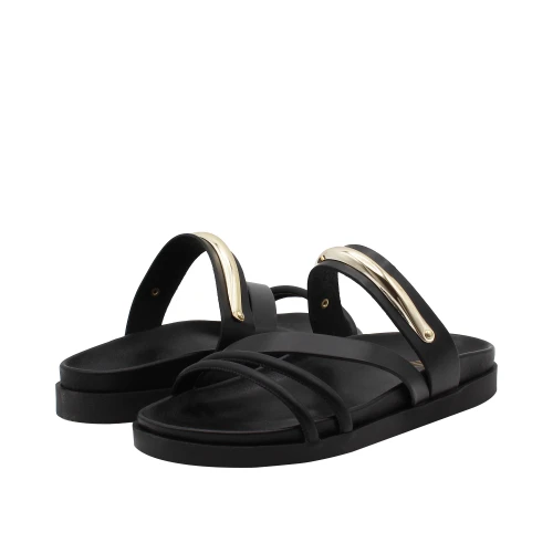 JEIDA - Ciabatta nera con applicazione - j905 2