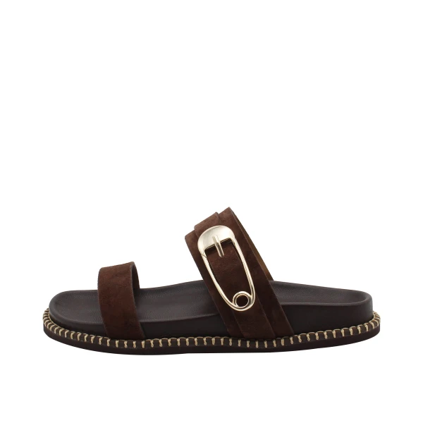 JEIDA - Ciabatta marrone con applicazione - j65