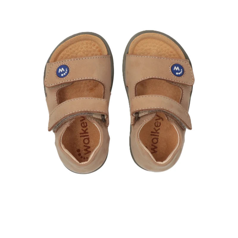 WALKEY - Sandalo beige con velcri - y1b2-44065-0124500