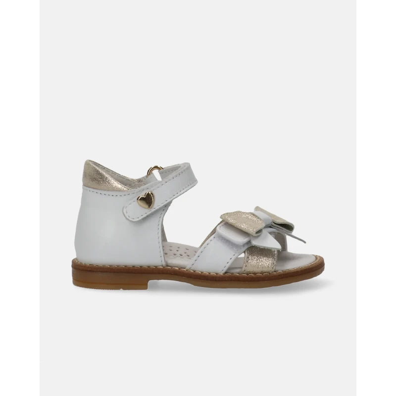WALKEY - Sandalo bianco con fiocco platino - y1a2-44191-0092x048