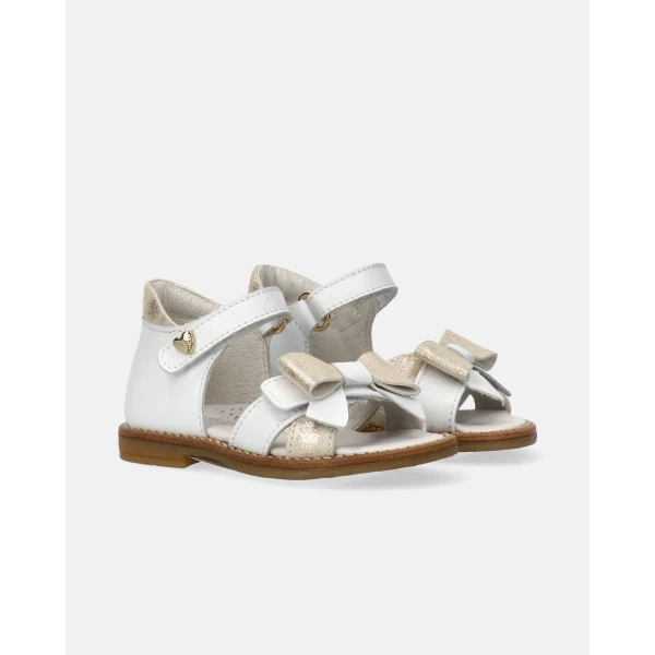 WALKEY - Sandalo bianco con fiocco platino - y1a2-44191-0092x048