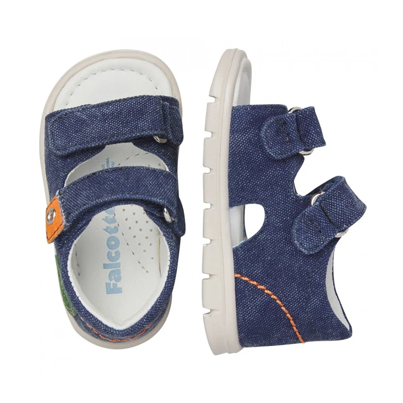 FALCOTTO - Sandalo blu in tessuto - 0011501092.01.1c95