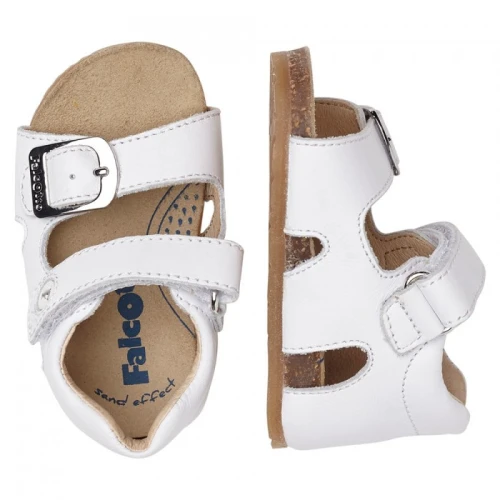 Sandalo bianco con fibbie 2