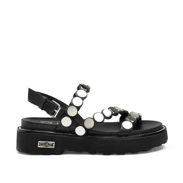 CULT - Sandalo nero con borchie - clw477000