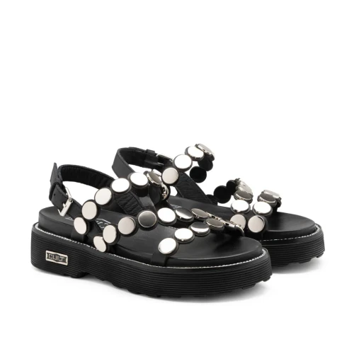CULT - Sandalo nero con borchie - clw477000 2